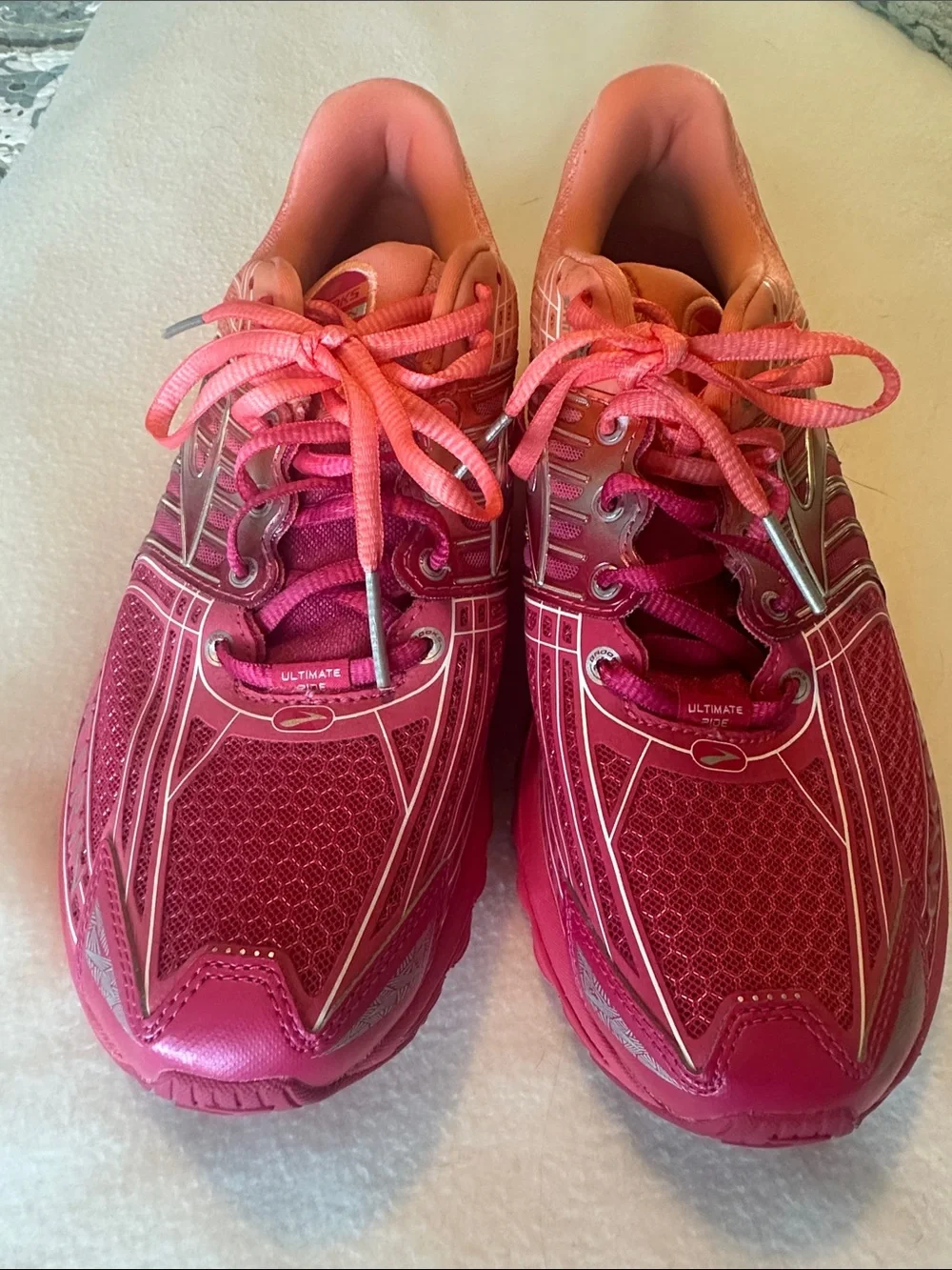 Brooks Women’s Athletic Shoes - Red and Orange Gradient